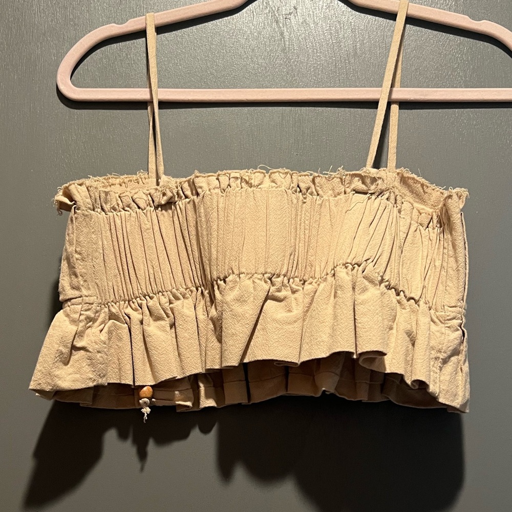 Free People Tan Crop Top - Picture 4 of 6